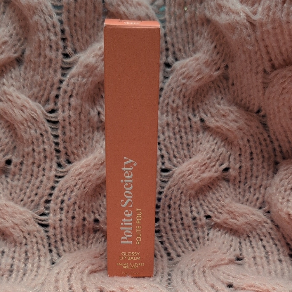 Polite Society Glossy Lip Balm — Peach Pink Shine